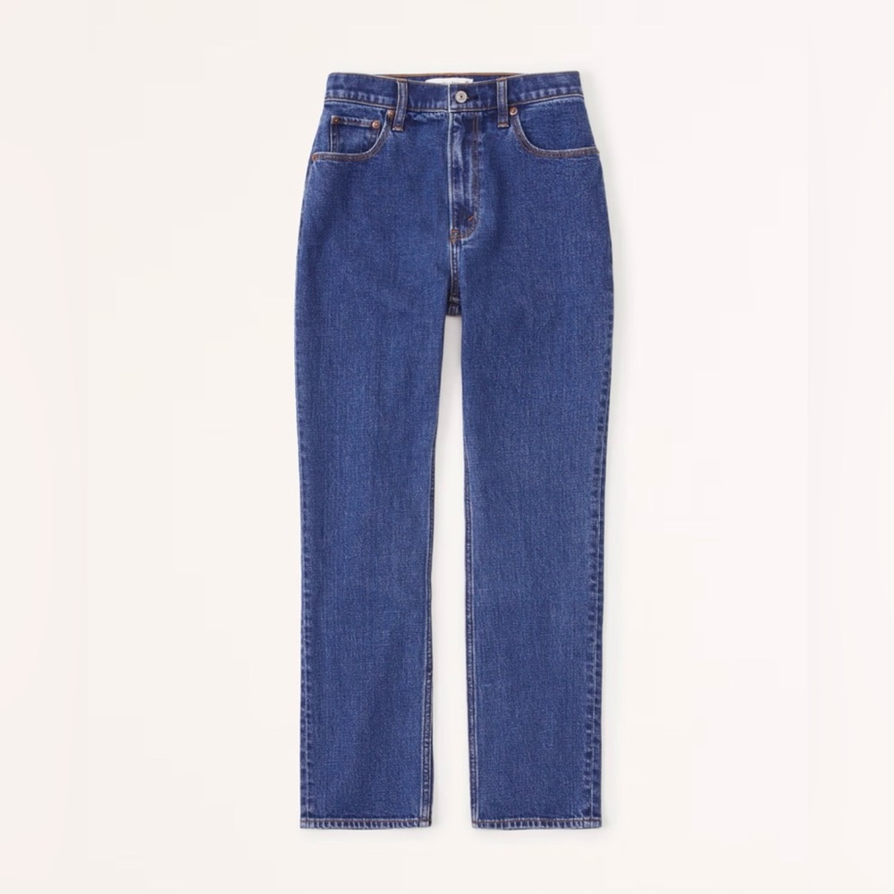 Curve Love Ultra High Rise Ankle Straight Abercrombie Jeans